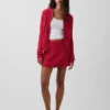Mini-jupe-short en tricot torsadé 100 % coton