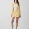 Mini-jupe-short en tricot torsadé 100 % coton
