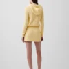 Mini-jupe-short en tricot torsadé 100 % coton