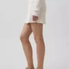 Mini-jupe-short en tricot torsadé 100 % coton