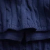 Mini-jupe-short en tricot torsadé 100 % coton