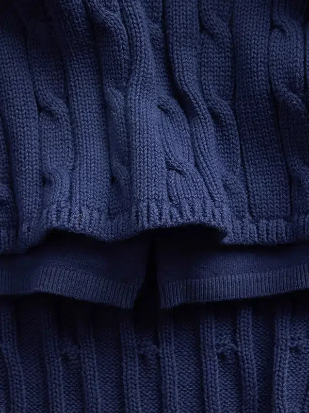Mini-jupe-short en tricot torsadé 100 % coton