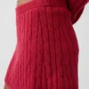 Mini-jupe-short en tricot torsadé 100 % coton