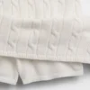 Mini-jupe-short en tricot torsadé 100 % coton