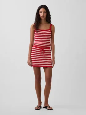 Mini-jupe-short facile à enfiler en crochet 100 % coton