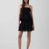 Mini-jupe-short facile à enfiler à plis et bordure en dentelle