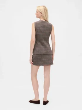 Mini-jupe-short à motif chevrons
