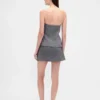 Mini-jupe-short à motif chevrons
