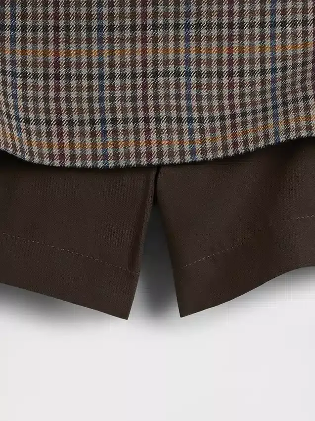 Mini-jupe-short à motif chevrons