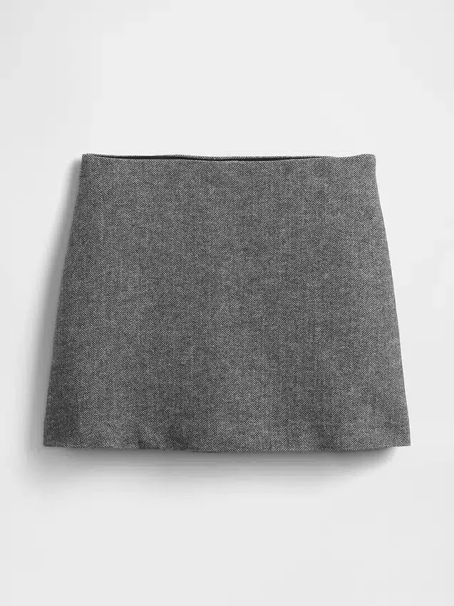 Mini-jupe-short à motif chevrons
