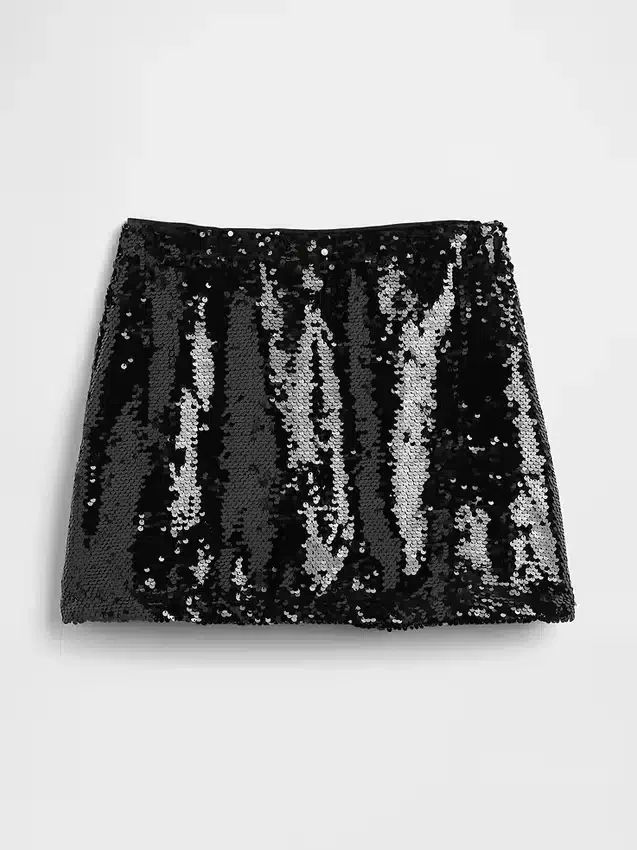 Mini-jupe-short à paillettes
