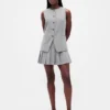 Mini-jupe-short plissée