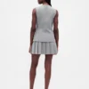 Mini-jupe-short plissée