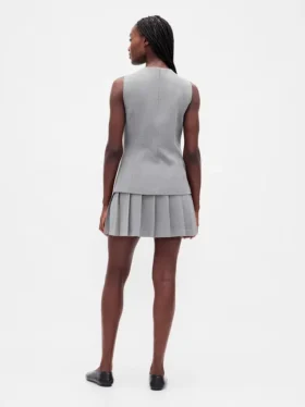 Mini-jupe-short plissée