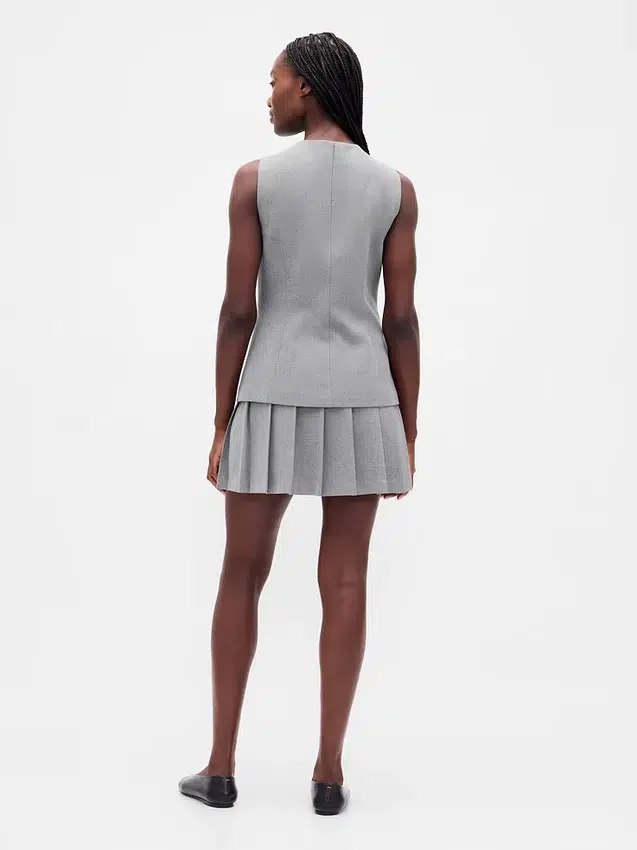Mini-jupe-short plissée