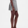 Mini-jupe-short plissée