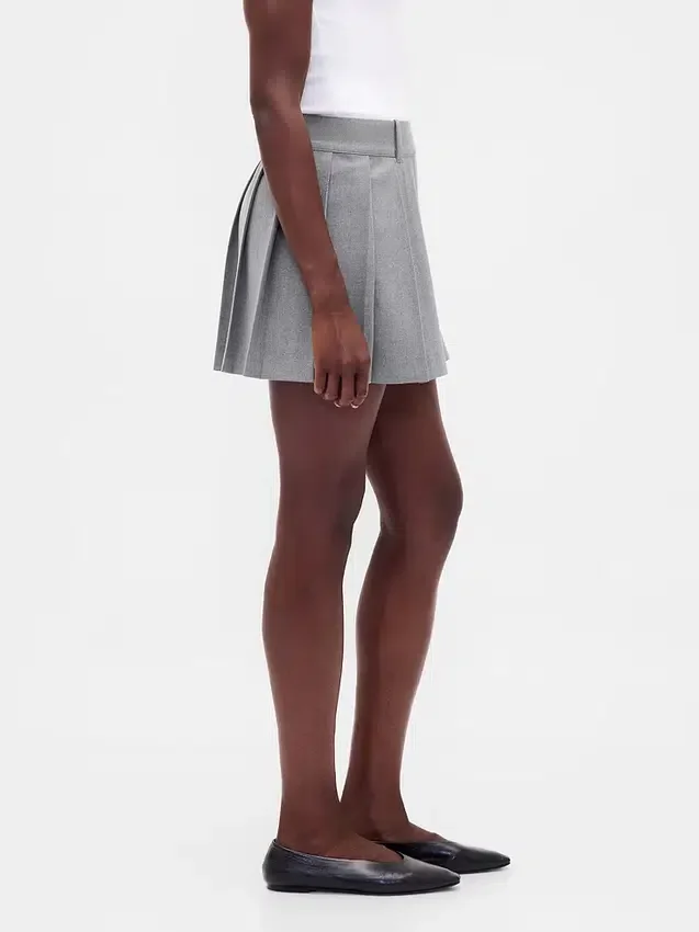 Mini-jupe-short plissée