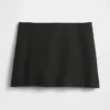 Mini-jupe-short taille basse en mélange de lin