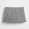 Mini-jupe-short taille basse en mélange de lin