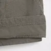 Mini-jupe-short utilitaire taille haute