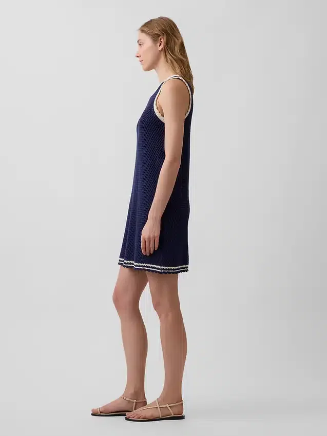 Mini-robe 100 % coton au crochet
