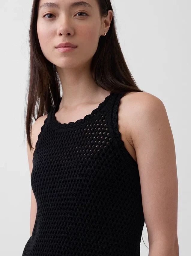 Mini-robe 100 % coton au crochet