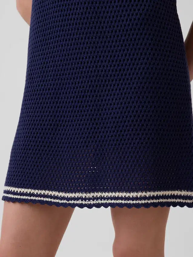 Mini-robe 100 % coton au crochet