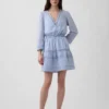 Mini-robe à bordures en dentelle