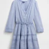 Mini-robe à bordures en dentelle
