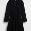 Mini-robe à bordures en dentelle