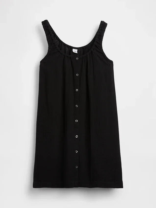 Mini-robe boutonnée sur le devant