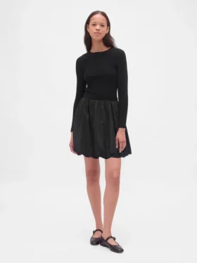 Mini-robe « Bubble » en mélange de matières
