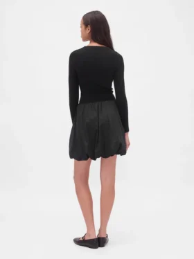 Mini-robe « Bubble » en mélange de matières