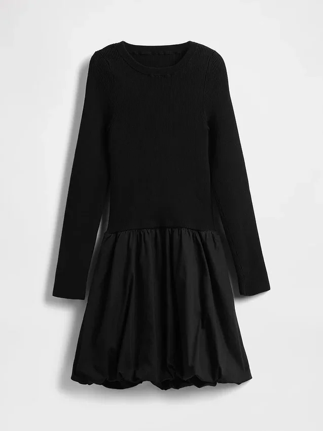 Mini-robe « Bubble » en mélange de matières