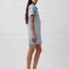 Mini-robe chemise en denim ultra-doux