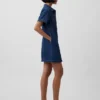 Mini-robe chemise en denim ultra-doux