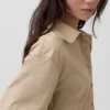 Mini-robe chemise en popeline