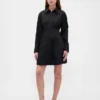 Mini-robe chemise plissée