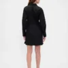 Mini-robe chemise plissée