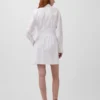 Mini-robe chemise plissée