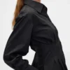 Mini-robe chemise plissée