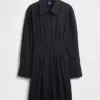 Mini-robe chemise plissée