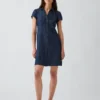 Mini-robe chemise à taille empire