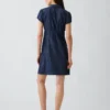 Mini-robe chemise à taille empire