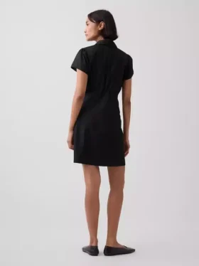 Mini-robe chemise à taille empire