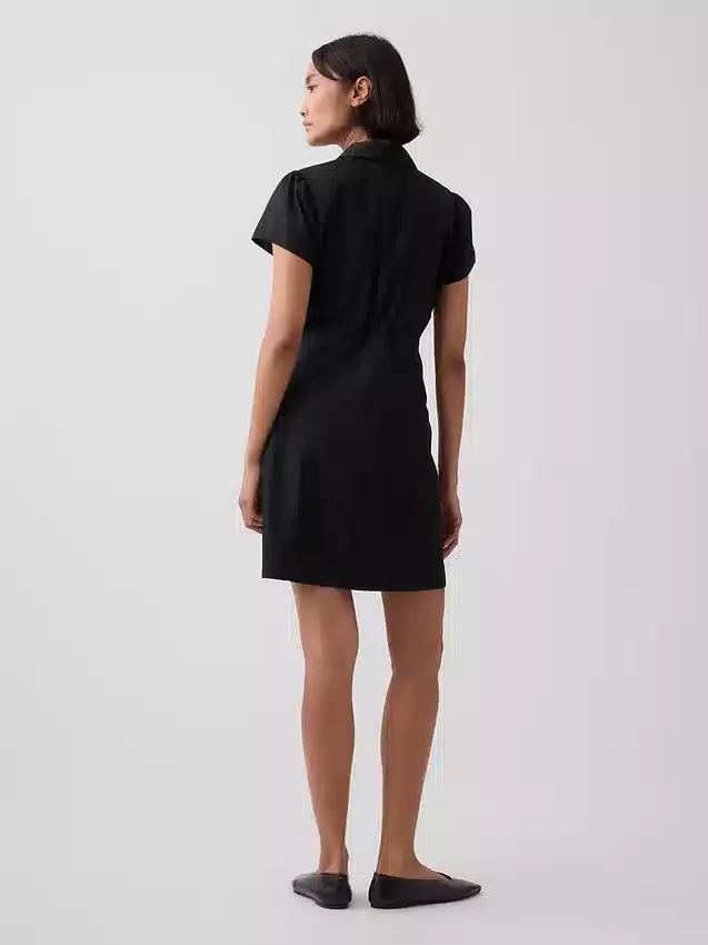 Mini-robe chemise à taille empire