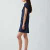 Mini-robe chemise à taille empire