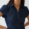 Mini-robe chemise à taille empire