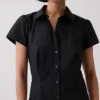 Mini-robe chemise à taille empire