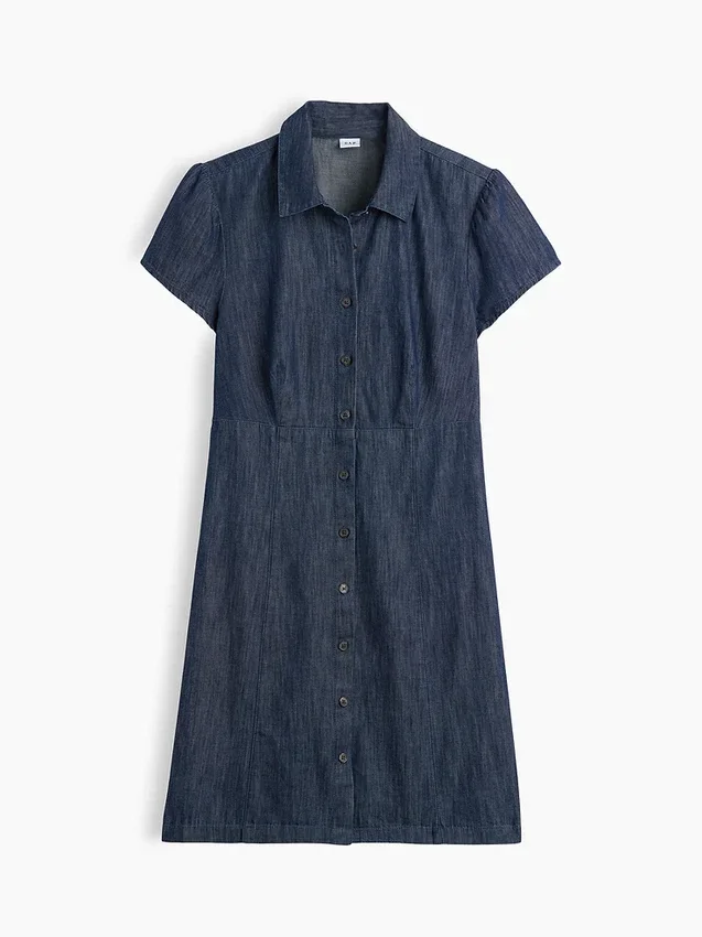Mini-robe chemise à taille empire